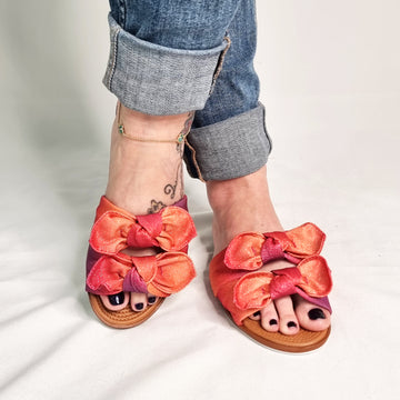 Moleca 5297-424 Slip-on Sandal in Multi Pink Gloss